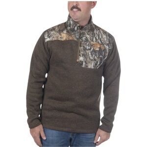 Olive Green Realtree Camouflage Zip Up Sweater (L)